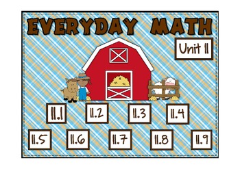 Preview of Everyday Math 2nd Grade Promethean Unit 11 Pack