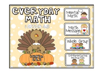 Preview of Everyday Math 2nd Grade Promethean lesson 4.8 Paper and Pencil Addition