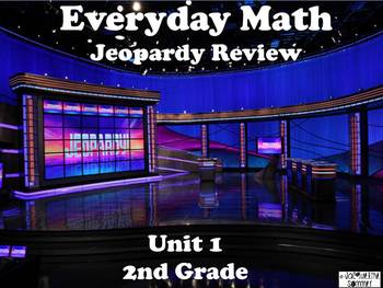 Preview of Everyday Math 2nd Grade Unit 1 Jeopardy Review Game