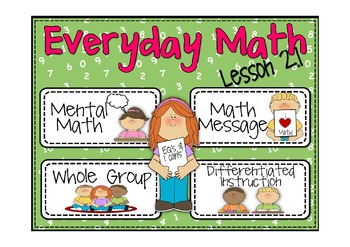 Preview of Everyday Math 2nd grade Lesson 2.1 Addition Number Stories