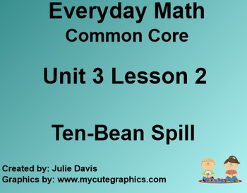 Preview of Everyday Math 4 Common Core Edition Kindergarten 3.2 Ten Bean Spill