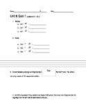 Everyday Math 4 Unit 6 Quizzes