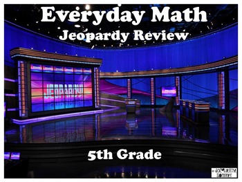 Preview of Everyday Math 5th Grade Unit 2 Jeopardy Review Game
