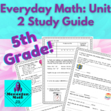 Everyday Math 5th Grade: Unit 2 Study Guide