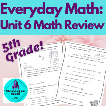 Preview of Everyday Math 5th Grade: Unit 6 Study Guide