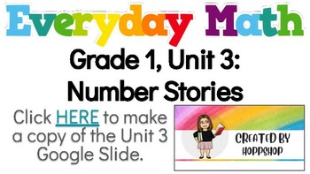 Preview of Everyday Math (EDM4) Grade 1, Unit 3: Number Stories