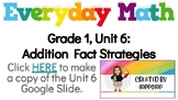 Everyday Math (EDM4) Grade 1, Unit 6: Addition Fact Strategies