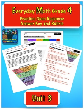 Preview of Everyday Math (EM4) 4th grade Unit 3 Open Response - Free Digital Rubric