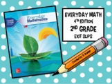Everyday Math EXIT Assessment Slips for 2nd Grade