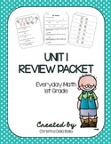 Everyday Math First Grade Unit 1 Review Packet