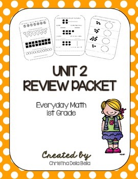 Preview of Everyday Math First Grade Unit 2 Review Packet