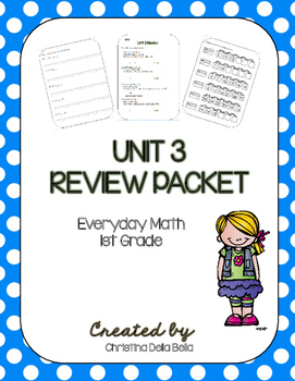 Preview of Everyday Math First Grade Unit 3 Review Packet