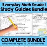 Everyday Math Grade 1 Study Guides Complete Bundle Units 1