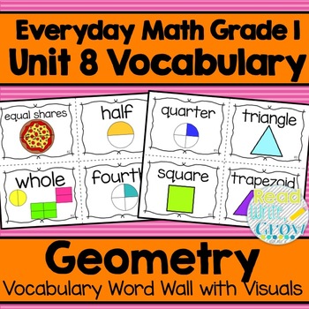 Preview of Everyday Math: Grade 1-Unit 8 {Vocabulary Word Wall}