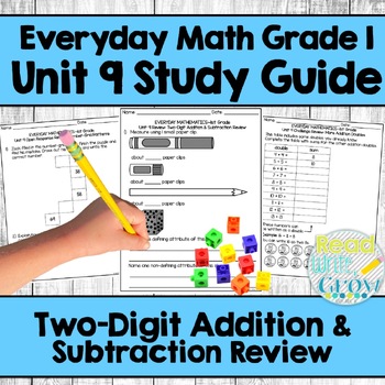 Preview of Everyday Math Grade 1 Unit 9 Study Guide/Review {Two-Digit Addition&Subtraction}