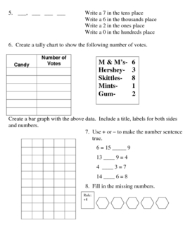 everyday math grade 3 unit 1 review worksheet by brooke beverly