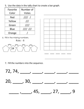 Everyday Math, Grade 3, Unit 1 Review Worksheet #5 by Brooke Beverly