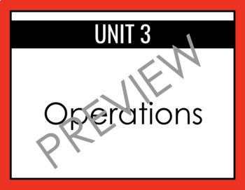 Preview of Everyday Math: Grade 3 Unit 3: Operations