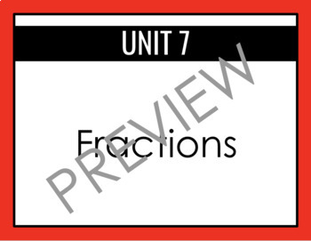 Preview of Everyday Math: Grade 3 Unit 7: Fractions