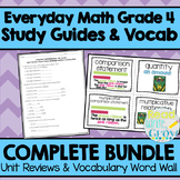 Everyday Math Grade 4-Study Guides & Vocabulary Word Wall 
