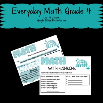Preview of Everyday Math Grade 4 Unit 6.7 Days 1-3 Long Division