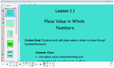 Everyday Math Grade 4 (version 4)  lesson 1.1 Exploring Pl