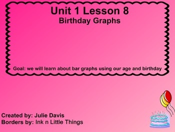 Preview of Everyday Math Kindergarten 1.8 Birthday Graphs