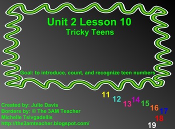 Preview of Everyday Math Kindergarten 2.10 Tricky Teens