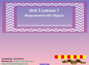 Preview of Everyday Math Kindergarten 3.7 Measurement with Objects