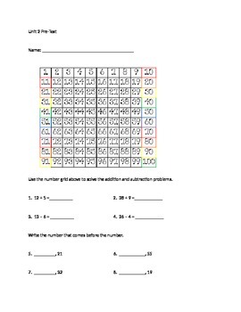 Preview of Everyday Math Pre-Test for every Unit!