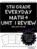 Everyday Math Unit 1 Review Area and Volume