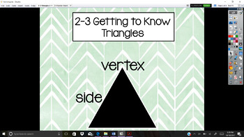 Preview of Everyday Math Unit 2 - 3 Triangles