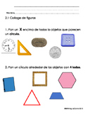 Everyday Math-Unit 2 Kindergarten Exit Slips in Spanish
