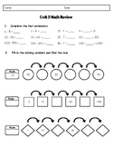 Everyday Math Unit 2 Review/Study Guide {3rd Grade}