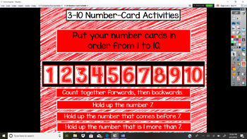 Preview of Everyday Math Unit 3 - 10 Number Card Activities