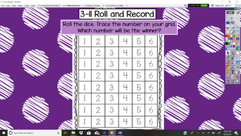 Preview of Everyday Math Unit 3 - 11 Roll and Record