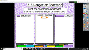 Preview of Everyday Math Unit 3 - 5 Longer or Shorter