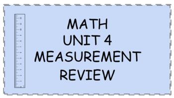 Preview of Everyday Math Unit 4 Review
