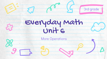 Preview of Everyday Math Unit 6, Lessons 1-6 (Grade 3)
