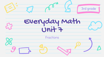 Preview of Everyday Math Unit 7, Lessons 1-6 (Grade 3)