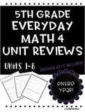 Everyday Math Unit Reviews Bundle