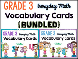Math Vocabulary Cards - BUNDLED! {GRADE 3} EDM4