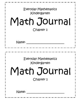 Preview of Everyday Mathematics Kindergarten Math Journal Chapter 1