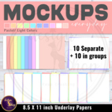 Everyday Mockups Underlay Papers Pastel Light Colors Set 1