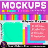 Everyday Mockups Underlay Papers Square Desktops Bright Ne