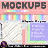Everyday Mockups Underlay Papers Square Desktops Pastel Li