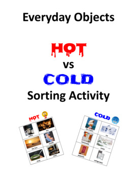 Everyday Objects Hot vs Cold Sorting Activity by Cleanish Mom | TpT