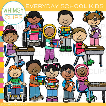 Preview of Everyday School Kids Clip Art