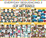 Everyday Kids At Home Sequencing Clip Art Bundle - Three