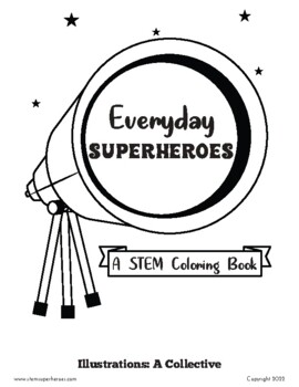 Preview of Everyday Superheroes: STEM Careers Coloring Book